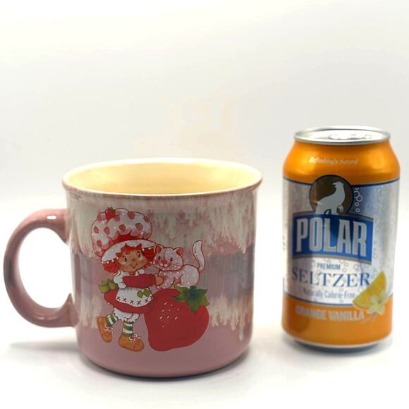 New Strawberry Shortcake Ceramic Coffee Mug, by Silver Buffalo, Pink/Red - Picture 4 of 4